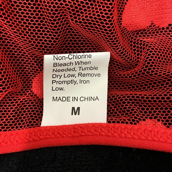 Women’s Shein two piece sexy red Valentines sheer mesh lingerie set. Size M. - Picture 9 of 16